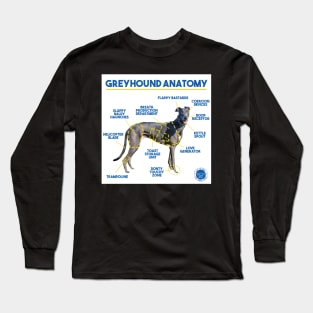 Greyhound Anatomy Long Sleeve T-Shirt